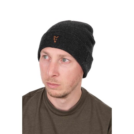FOX COLLECTION BEANIE BLACK / ORANGE