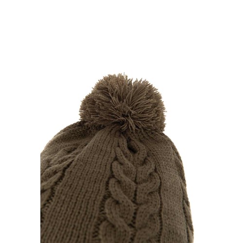 FOX KHAKI KNITTED BOBBLE HAT