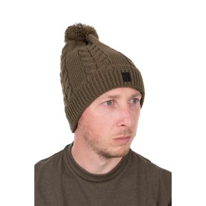 FOX KHAKI KNITTED BOBBLE HAT