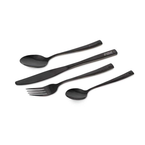 FOX COOKWARE BLACK STAINLESS CUTLERY SET