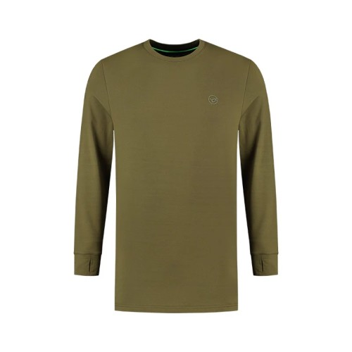 KORDA MOCK NECK THERMAL LS SHIRT DARK OLIVE
