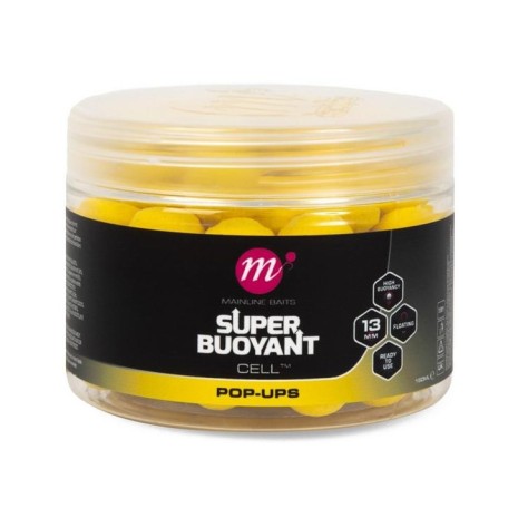 MAINLINE CELL SUPER BUOYANT POP UPS 13 MM YELLOW