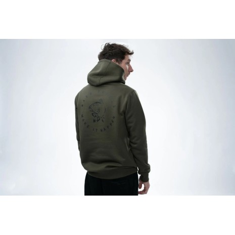 NASH MAKE IT HAPPEN CARP LOGO HOODIE GREEN