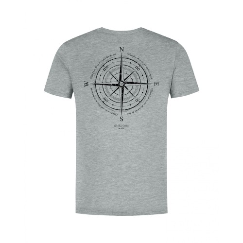 KORDA COMPASS TEE HEATHER GREY