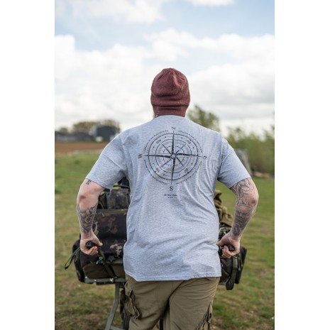 KORDA COMPASS TEE HEATHER GREY