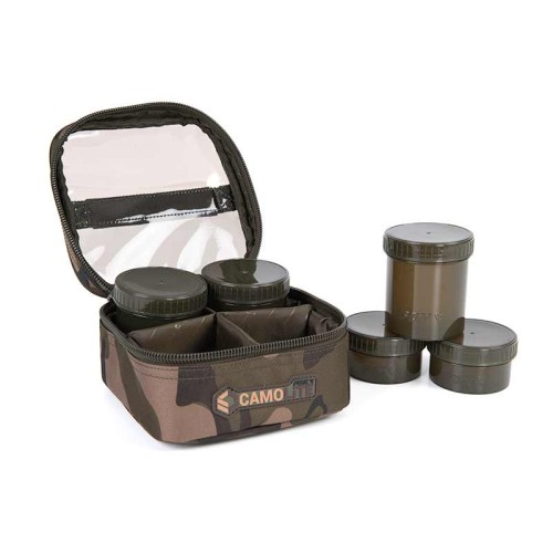 FOX CAMOLITE 6 POT HOOKBAIT CASE