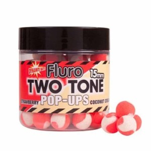 DYNAMITE FLURO POP UPS 2 TONE 15 MM. STRAWBERRY & COCONUT