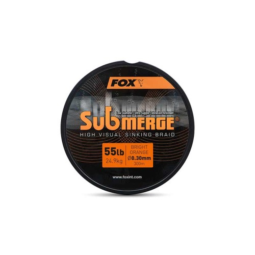 FOX SUBMERGE ORANGE SINKING BRAID 0.30 MM. 300 MT